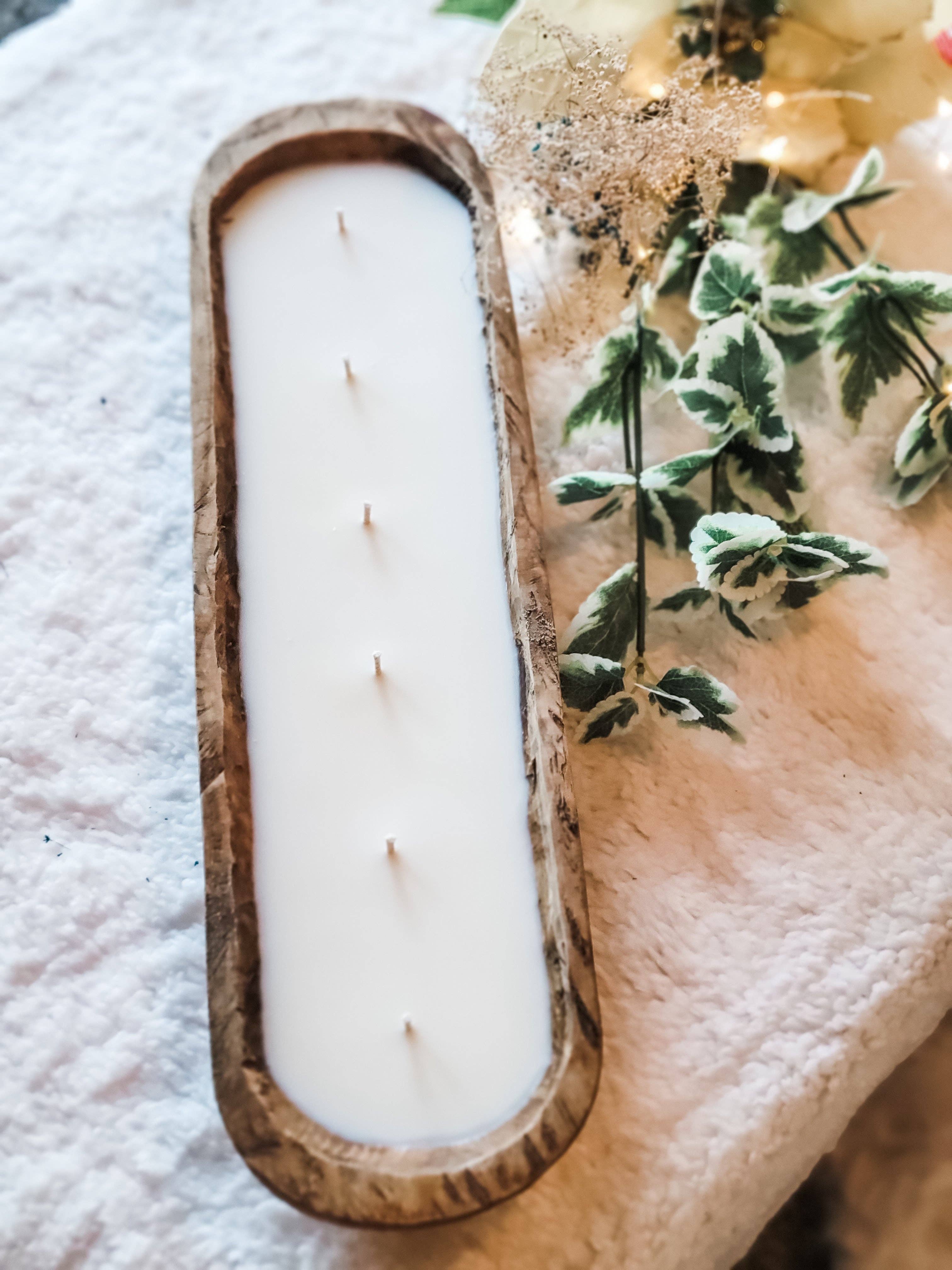 Dough Bowl Candle - Long oval, 6 wick