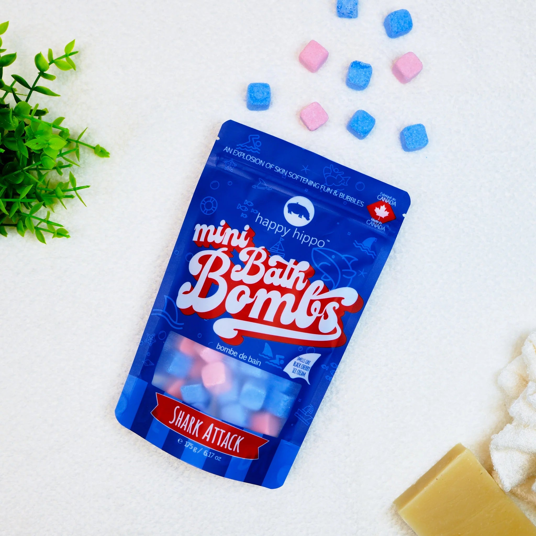 Happy Hippos Bath Mini Bath Bomb Bag