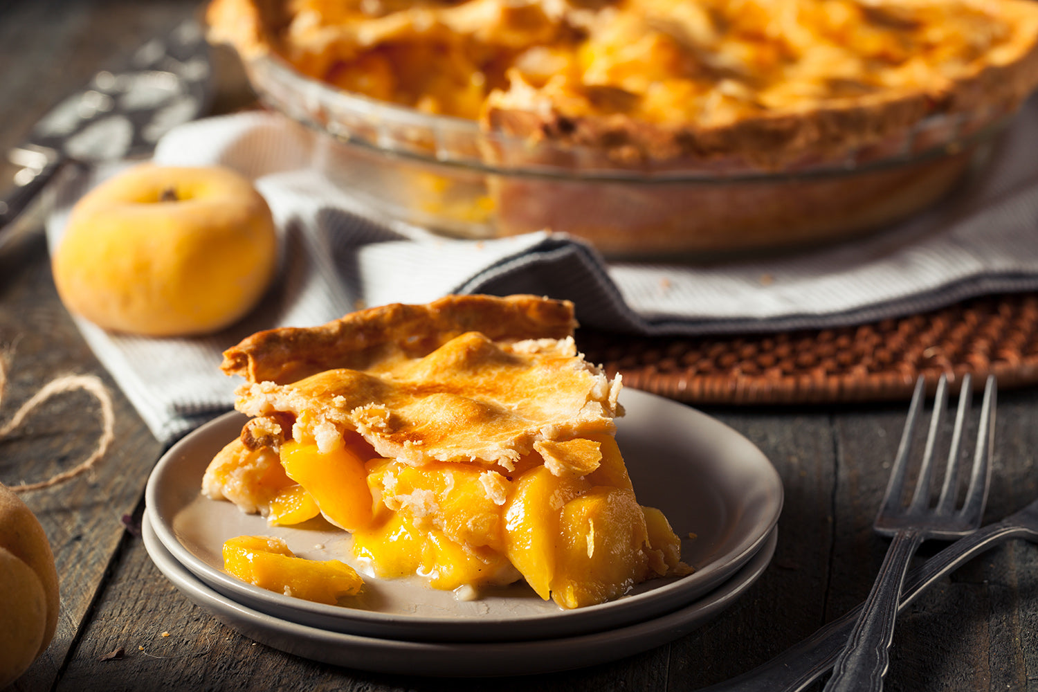 Holiday Baked Peach Pie